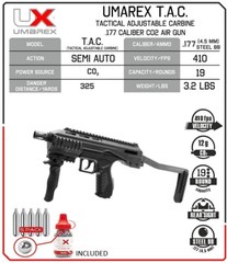 Umarex TAC .177 Cal Air Pistol Carbine w/ Axeon Red Dot, BB Jug & CO2 (2244824)