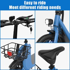 450W E-Foldable Electric Bike Electric Scooter With Seat Ebike UL 2849 certified