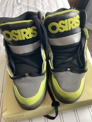 RARE Osiris NYC 83 Men’s Skate Shoes in a black, grey, neon Men’s US Size 11.5