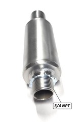 304 Stainless Steel Heavy Duty Muffler 3/4″ NPT – For 6-12 HP Small Engines 1.25