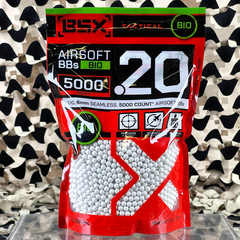NEW BSX Tactical Bio Airsoft BB’s – .20g – 5,000 Count – White