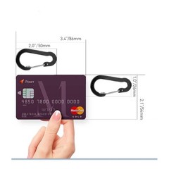 Aluminum Carabiner Clip D Ring Set Hiking Gear Keychain Key Holder Loop US