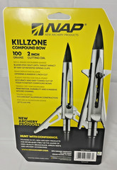NAP Killzone Mechanical Broadhead 2 Blades 100 Grains 2” Cutting Diameter 3 Pack