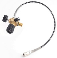 High Pressure PCP Fill Station Air Tank Valve Regulator + Hose 4500PSI