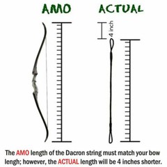 Archery Actual 62in Flemish Twist Strings for Recurve Bow Indoor Target Shoot