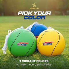 Tetherball Game Set – Soft-Touch Tether Ball with 2 Reinforced Attached Ropes…