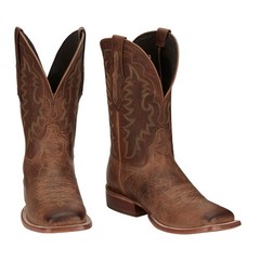 Tony Lama Lowden Square Toe Cowhide Mens Brown Wide Cowboy Western Boots