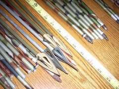 Vintage Lot Of 62 Mixed Easton Aluminum Target Arrows ~ for Repair READ.