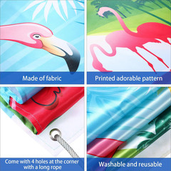 Flamingo Toss Game Banner w 3 Bean Bags Summer Luau Carnival Party Fun Kids Set!