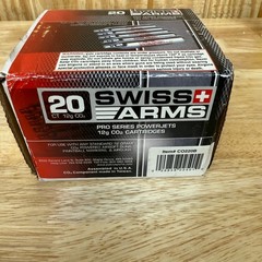 SWISS ARMS 20 Count Box 12G CO2 Powerlet Cartridges For Air Guns New Sealed