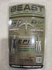 Bowmar Beast Titanium Hybrid Broadheads 2 Inch 125 Grain With Practice Head New