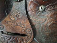 Vintage SIMCO 5567 Western Horse Saddle With Metal Trim