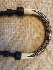 hitched horsehair bosal and kangaroo-dark brown