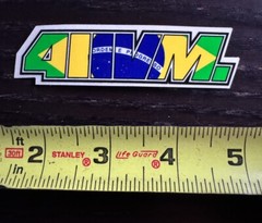 411VM Video Magazine Brazil Flag Logo Decal Vintage Skateboarding STICKER Issue