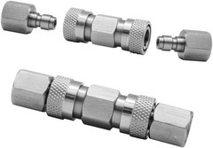 Paintball PCP Double 8mm Female Quick-Disconnect Coupling Adaptor Stainless S…