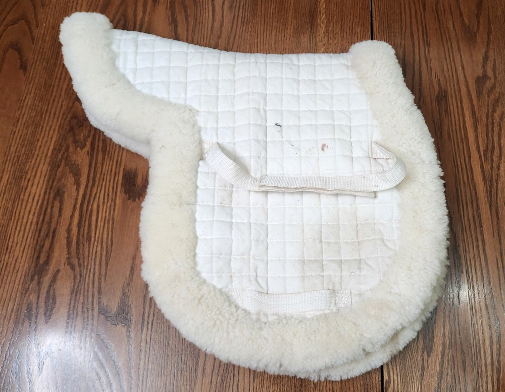 Fleeceworks fitted hunter pad sheepskin, white 15 15.5 16.5″ saddle $336