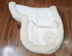 Fleeceworks fitted hunter pad sheepskin, white 15 15.5 16.5″ saddle $336