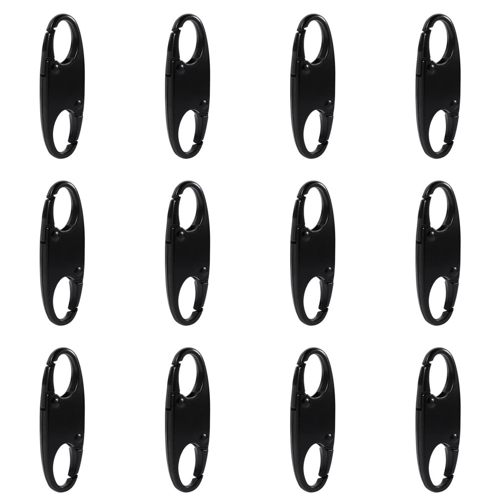 12Pcs Double Small Carabiner Clips, Zipper Pull Zipper Clip Theft Deterrent Z…