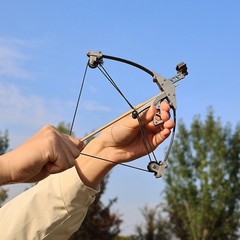 Mini Compound Bow Metal Material Compound Bow Decoration Palm Bow Toy