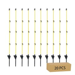 45 inch Electric Fence Posts Step in Fiberglass Insulated Plastic Electric Fe…