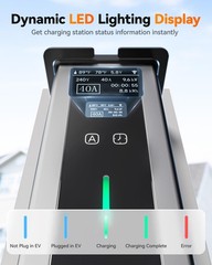 Portable Level 1 &2 40 Amp EV Charger for Non-Tesla J1772 EVs, 240v, 25ft Cable