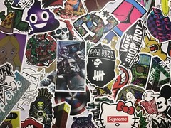 100 Skateboard Stickers Vinyl Laptop Luggage Decal Dope Sticker Lot