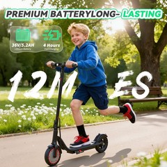 Ladped Electric Scooter 8.5″ Solid Tires 350W Folding Commuting E-Scooter Gifts