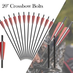 TOPARCHERY 20″ Crossbow Bolts Crossbow Arrows OD8.8mm for Archery Hunting-12PACK