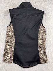 Kerrits Vest Womens Small Black Animal Print Full Zip Equestrian Horse Riding