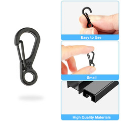 10 Pcs Mini Aluminum Spring Carabiner Clip Keychain Outdoor Snap Camping Hook US