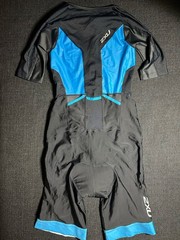 2XU Men’s Aero Sleeved Tri Suit – Blue/Black with Ice X – Size Medium