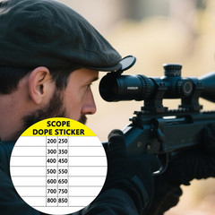100 Pcs Scope DOPE Sticker Pack,1.5 Inch Writable Removable Self Adhesive