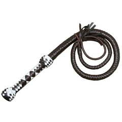 Indiana Jones Cow Hide Leather 04 Feet Long 12 Plait Weaving Bull Whip Brown