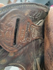 Tooled Leather 15″ Simco Western Saddle a-x