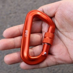 2PCS Auto Locking Carabiner Clips Heavy Duty 12KN For Climbing Hiking Gear