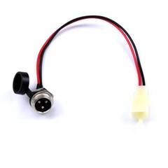 3 Pin Battery Charger Connector Charging Socket 2 Wires W/ Cap Electric Scooter