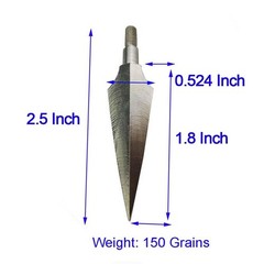 12Pcs Carbon Steel Arrowheads 150 Grain Broadheads Archery Hunting Target Arrows