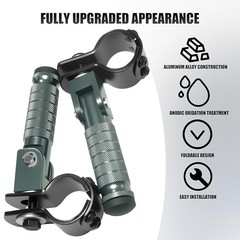 M8 Motorcycle Folding Rearsets Foldable Motorbike Footrest Type B Titanium