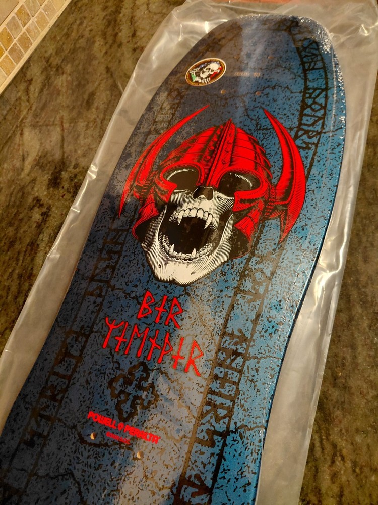 Powell Peralta Per Welinder NORDIC SKULL Skateboard Deck Blue (BRAND NEW)