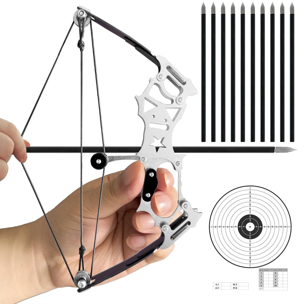Archery Bow Set Compound Bow Hunting Bow Metal Material Catapult RH/LH for Hu…