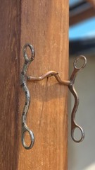 Vintage Vaudry Edge Engraved Western Curb Bit Sweet Iron Mouth Nickel Silver