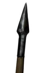 VTG Asiatic Mongol? Recurve Bow 29″ L, Rawhide String w Bamboo Arrow & Steel Tip