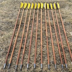 50pcs Archery Shaft 33in 30-35lbs Bamboo Handmade Arrows Shoot Beginner Practice