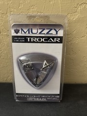 Muzzy Trocar 100gr 3-Blade Fixed Broadheads Archery Hunting – NEW