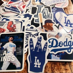 50 pcs LA DODGERS Laptop Skateboard doodle Waterproof Sticker