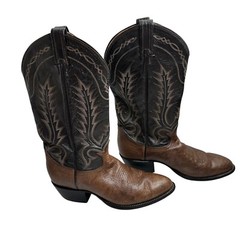 Tony Lama Men’s Brown Leather Cowboy Western Boots Size 8.5 D Style 6703 VTG