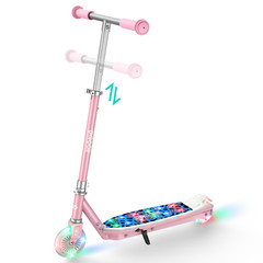 Gyroor KS2 Kids Electric Scooter for 6-12Years with Adjustable Handbar-Pink