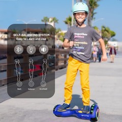 Commgo P6 LED Light UL2272 Certified Self-Balancing Hoverboard Scooter Bluetooth