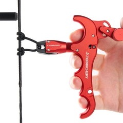 Rotate 360° Compound Bow Release Aids Archery Hunting 4-Finger Thumb Trigger