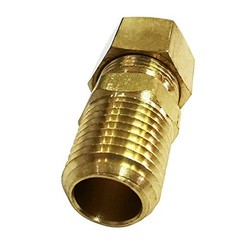 Brass Compression Fitting, Male Adapter, 1/8″ Tube OD x 1/8″ NPT Male, 1/8 Inch